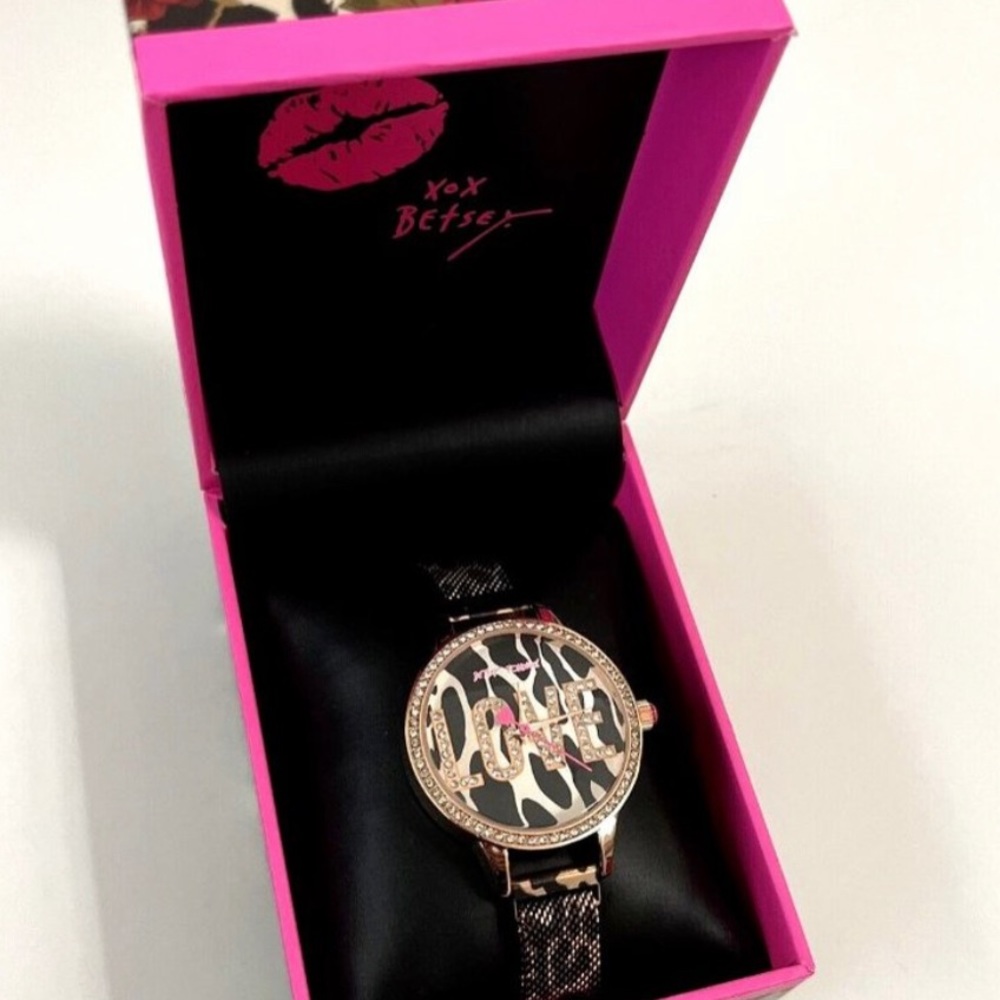 Betsey Johnson leopard watch